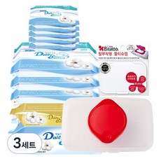신생아 유아 순면 건티슈 베베티슈 뉴체험세트 80매1팩+20매X3팩+7매X5팩+더도톰40매X1팩+케이스 랜덤1개+탈부착캡 랜덤1개, 3세트