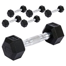 아리프 냄새없는 PEV 헥사곤 덤벨, 2kg, 6개