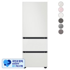 [삼성 감사 페스티벌] [색상선택형] 삼성전자 비스포크 김치플러스 냉장고 방문설치, 코타 화이트 + 글램 화이트 + 코타 화이트, RQ33A74A1AP