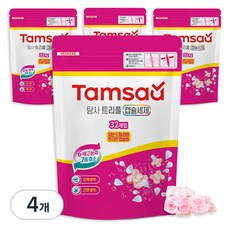 탐사 트리플 캡슐 세제 프레쉬플로럴 향 14ml, 32개입, 4개