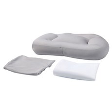 comet 空氣球睡枕 + 枕頭套 + 洗衣網, 灰色, 1組