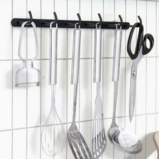 Saenghwalgongsik 不鏽鋼廚具掛架, 黑色, 1個