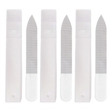 BEAUTY THREE 永和三美人 台灣公司貨 光澤感 玻璃亮甲銼刀 附收納盒, 3支, 白色