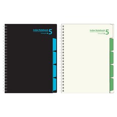 morning glory PP 5分類 16開 左翻索引筆記本, 隨機出貨, 2個