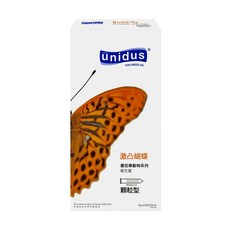 unidus 動物系列 激凸蝴蝶顆粒型衛生套, 12入, 1盒