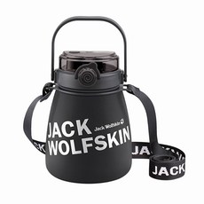 Jack Wolfskin 飛狼 SWAG 真空雙飲胖胖瓶, 黑色, 900ml, 1個
