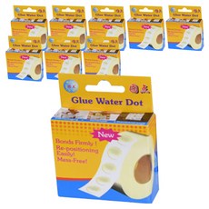 WOW PARTY KOREA 氣球黏著貼紙 250入 12mm, 透明無色, 9入