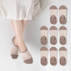Si Ner socks 女性網眼麻花船型襪8雙組