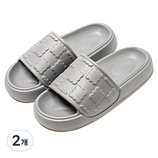 살림제작소 말랑말랑 크래커 슬리퍼, 그레이, 2개
