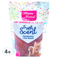 미큐 프레쉬씬 디오더라이징 고양이 화장실 오더컨트롤 비즈, 300g, 4개, 커피