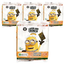 만전김 LAVERLAND CRUNCH 오리지널맛 도시락김 10p, 40g, 4개