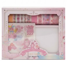 元氣滿滿系列小套盒 膠帶貼紙便籤紙套裝, 繽紛嘉年華 多色, 1盒