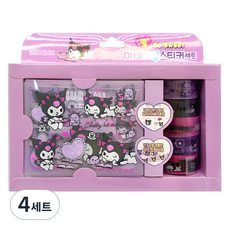 핑크망고 산리오 마테 다꾸 스티커세트, 쿠로미, 4세트