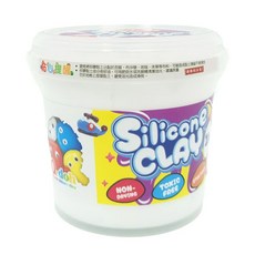 Q-doh 有機矽膠黏土 歡樂柔軟量量桶，16種顏色可選擇，可水洗水中玩，1KG, 透明, 1桶