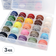 Khohimo 皮革工藝圓形蠟質縫紉線 0.55mm 25色套組, 混合色系, 3套