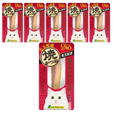 INABA 宗田鰹燒魚柳條 化毛配方 YK-27, 柴魚片風味, 18g, 6條