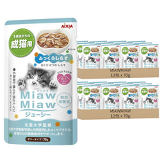 MIAWMIAW 妙喵主食軟包, 鰹魚 + 吻仔魚, 70g, 24包
