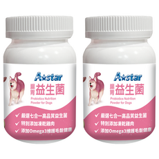 A star 犬專用益生菌 6個月以上成犬/幼犬 60g, 腸胃, 2罐