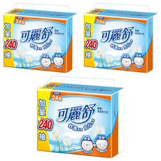 可麗舒 抽取衛生紙 加量包 110張, 24包, 3袋