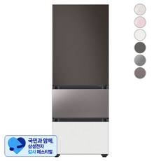 [삼성 감사 페스티벌] [색상선택형] 삼성전자 비스포크 김치플러스 냉장고 방문설치, 코타 차콜 + 브라우니 실버 + 글램 화이트, RQ33A74A1AP