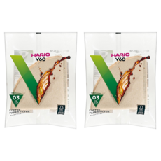 HARIO 好璃奧 V60無漂白03濾紙 VCF-03-100M 1~6杯, 100張, 2包