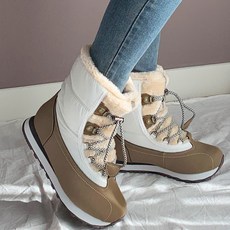 Shoes Flow 女款刷絨防水加厚中筒靴