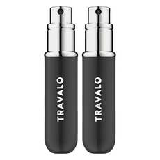 特拉瓦洛 經典新款按壓式填充便攜香水空瓶 5毫升, 黑色的, 2個