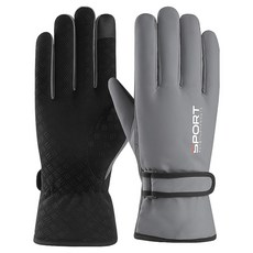 生活智慧 女性用智慧觸控刷毛防寒滑雪手套組 (雙手), 灰色, 1套