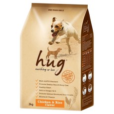 Hug 哈格 狗乾糧 2kg, 雞肉 + 米風味, 1袋