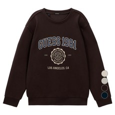 GUESS 男女通用保暖刷毛學院風大學T MO4K9461