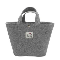 Hello Kitty 凱蒂貓 時尚毛氈布購物袋, 尺寸: 長37 X 高23 X 深12cm, 灰色, 36 x 23.5 x 12cm