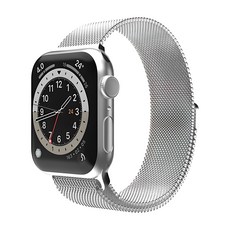 Sinjimoru Apple Watch 相容米蘭式錶帶, 銀色, 1個