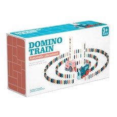 OMG 兒童益智玩具 多米諾骨牌小火車 馬卡龍粉 1個