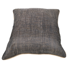 J&N 帝苑 2幾何滾條緹花抱枕 1入, 黑色