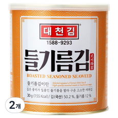대천김 들기름캔김, 30g, 2개