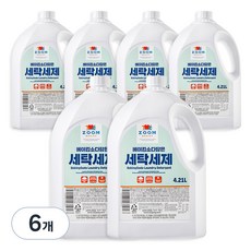 줌 베이직 베이킹소다 담은 액체 세탁세제, 4.21L, 6개