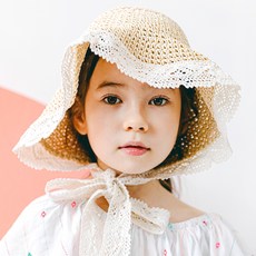 CHENNY BONGBONG 女童 Liz 蕾絲草帽帽子