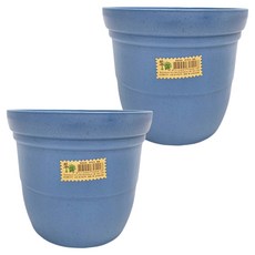 翠筠 素陶花盆/盆栽, 藍色, 2個