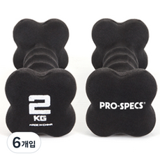프로스펙스 네오프렌 아령, 2kg, 6개