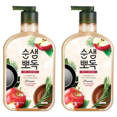 Soonsaem Ppodeuk洗碗精 蘋果香, 750ml, 2個