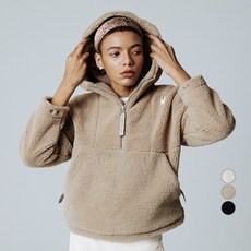 SPYDER 女款刷毛半拉鍊寬鬆連帽上衣