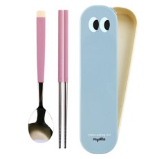 Bonaire Pastel Junior 兒童真空筷子 + 勺子 + 盒子套裝, 粉色, 湯匙+筷子+收納盒, 1組