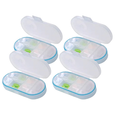 CHAHUA 茶花 雙層小藥盒 抗菌密封, 4個