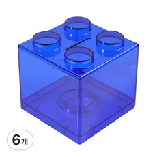 티지컴퍼니 블록 저금통, 블루, 6개
