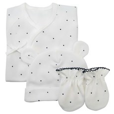 babybear 嬰兒星星圖案服飾3件組 肚衣+手套+帽子