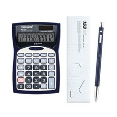 모나미 계산기 MC-132 + 153 아이디 볼펜 1.0mm, Midnight, 1세트
