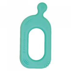 JOHANSON bebis Q滋奶瓶造型固齒器 磨牙棒 鉑金矽膠, 固齒器, 蒂芬妮綠, 1入