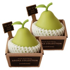 沐慕家居 水果造型室內香氛膏 - PP材質, 梨子, 2個, 160g