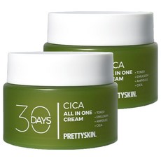 Pretty Skin 30 天多效合一積雪草舒緩保濕霜, 2個, 100ml