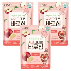 루솔 과일칩 사과 그대로 바로칩, 15g, 3개